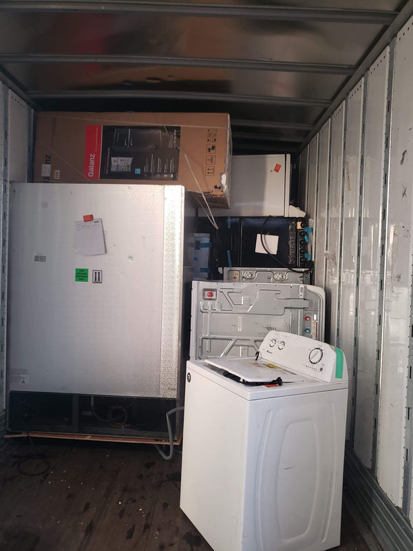 Another truckload order of unprocessed and untested Home Depot Customer Return appliances.